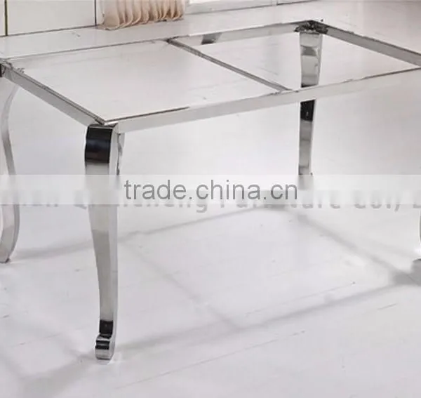 Marble Top Stainless Steel Dining Table Set for Living Room Furniture photo-5