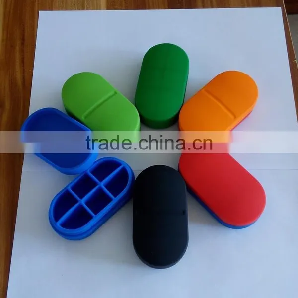 Eco-friendly Medical Convenient Seven Campartment Silicone Pill Case for Promotion photo-5