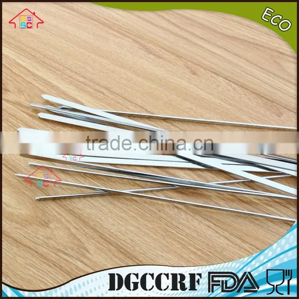 NBRSC BBQ Barbecue Skewers Needle Utensil Fork Stainless Steel Kebab Kabob Skewers, 39cm Ring-Tip Handle photo-3