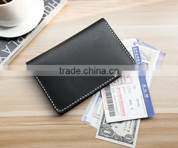 Simple Style Passport Cover Passport Holder Crazy Horse Leather Travel Wallet photo-3