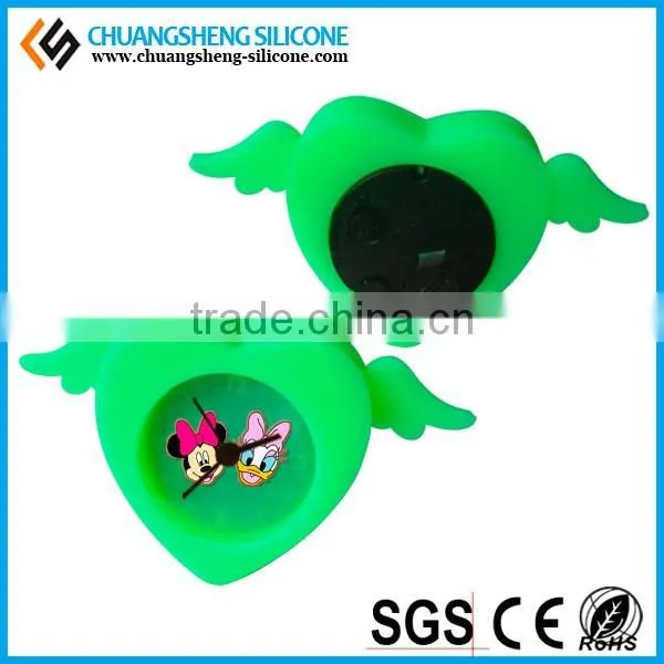 Hot Selling Angle Wing Cute Silicone Clock for Children photo-3