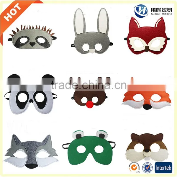 Hot Cheap Children Easter Gift Costume Party Felt Animal Face Masks Cosplay in China