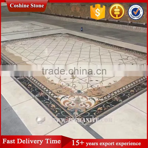 Jianfa Flower Design Water Jet Marble Tile Floor Medallions photo-2