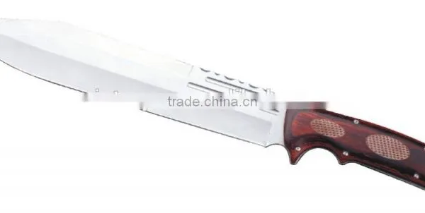 Camping Stainless Steel Blade Wood Handle Hunting Knife photo-2