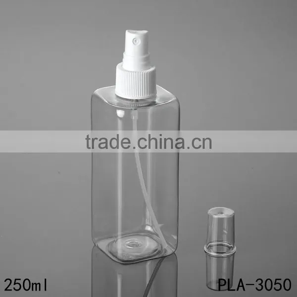 250ml Spray Bottle Skin Care Container PET Plastic Square 250ml Spray Bottle photo-3