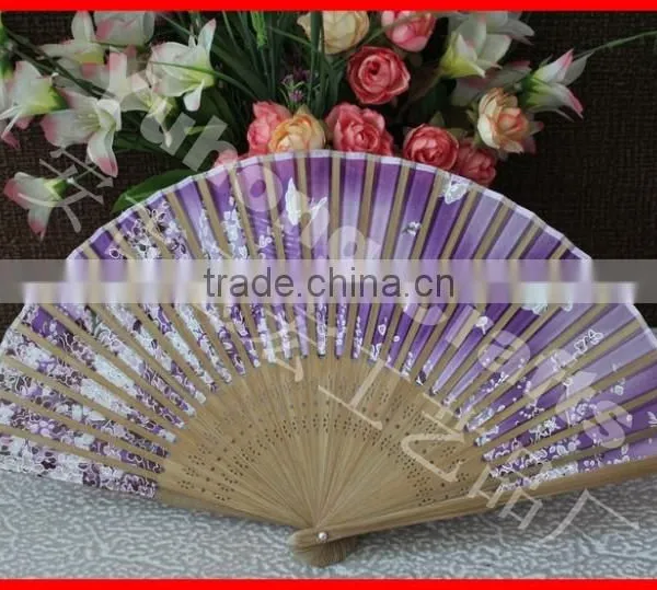 Customized Logo Printing Silk Gift Fan photo-3