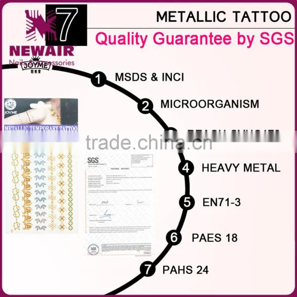 Fashion Temporary Metal Gold and Silver Tattoo Sticker Good Quality and Price photo-6