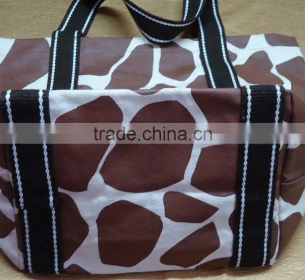 Giraffe Texture Print Canvas Bag for Shopping - Exclusive Animal Print Bag photo-3