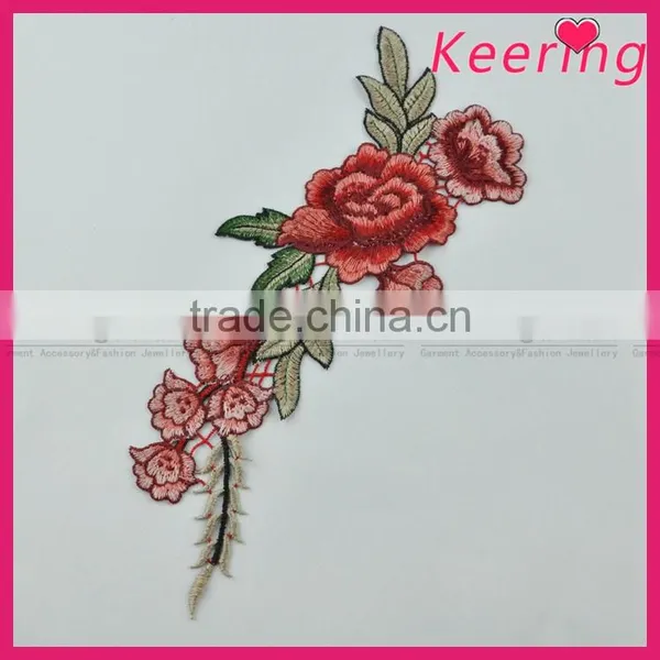 Flower Embroidery Patch Custom Design for Clothing WEF-017 photo-3