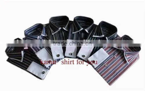 Double High Collar Dress Shirts French Cuff Shirt for Man Italian Designer Shirts photo-2