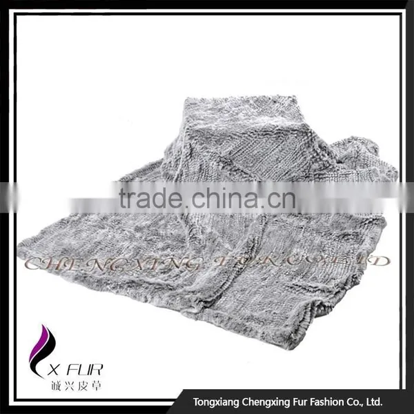 CX-D-92 Wholesale China Rex Rabbit Fur Throw photo-4