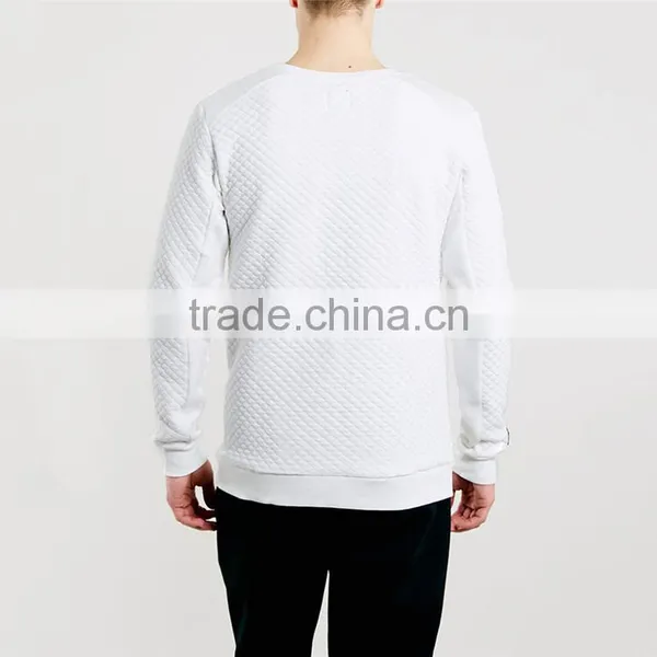 Fashion Mens Sweatshirt Blank White Side Zipper Sweatshirt Blank Two Sided Zipper photo-2