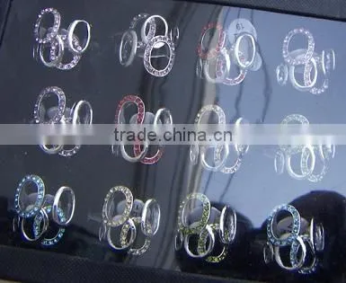 Olimpic Games 5 Hoop Style Fingering/new Design Alloy Finger Ring/fashion Crystal Stone Ring