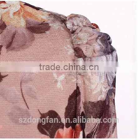 New Design Ladies Clothes Flower Fancy Dress Costumes Custom Dress Shirts With Seeve photo-2