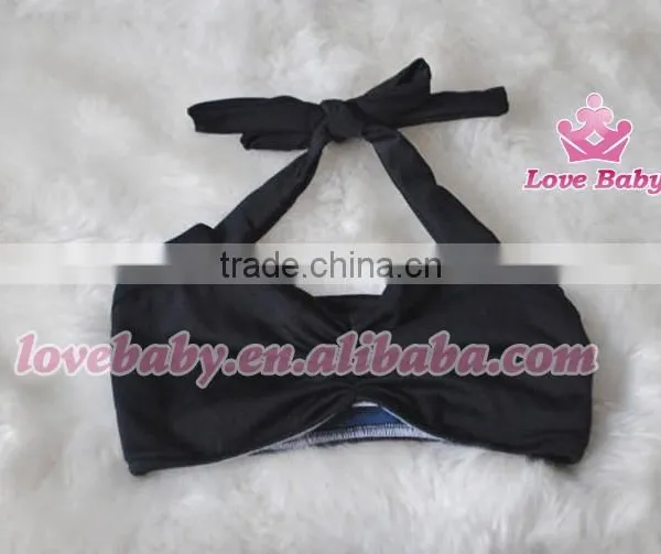 Wholesale Lovebaby Boutique Solid Black Micro Child Bikini LBP4120614 photo-4