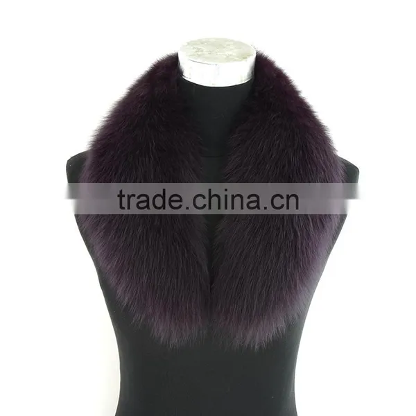 Myfur Wholesale Natural Red Fox Fur Collar Detachable Real Fur Collars photo-3