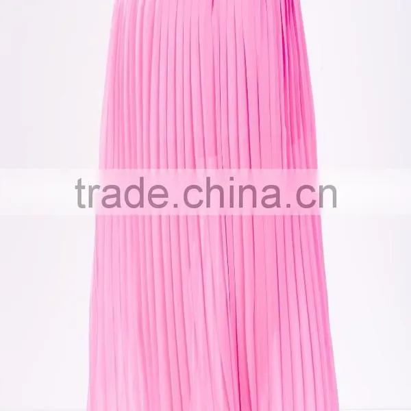 2015 Hot Sale Pleated Skirts Design Elegant Long Maxi Skirt for Women photo-3
