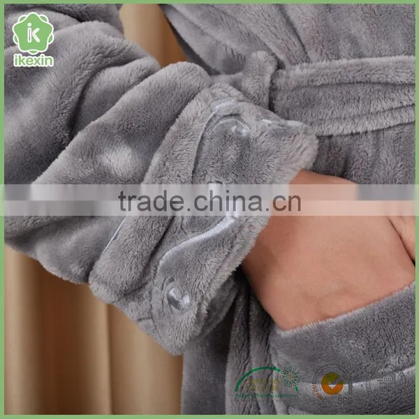 Made In China Aqua Cozy Shu Velveteen Wholesale Bathrobe photo-4