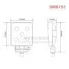 Truck Tractor 15W LED Work Light SM6151 photo-3