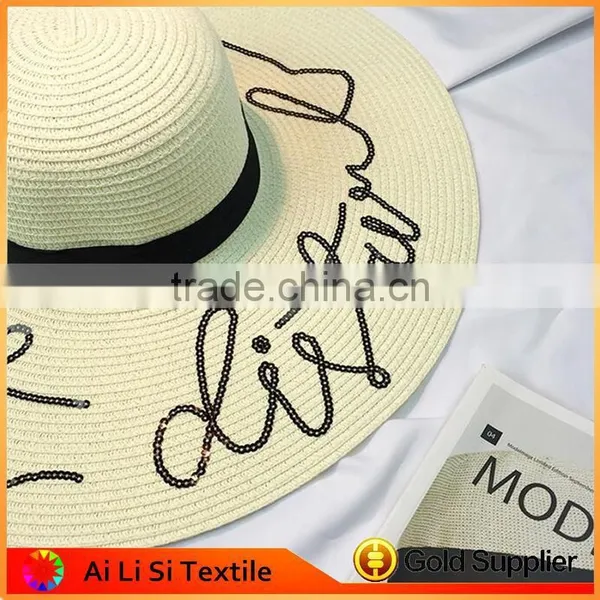New Arrival Fashion Ladies Woman Bohemia Summer Straw Sun Visor Wide Large Brim Floppy Fold Summer Swimming Beach Straw Hat photo-4