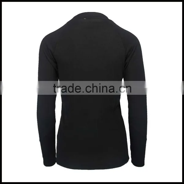 W15-ACC-W-01-C Black 100% Polyester T-shirt For Women Long Sleeve photo-2