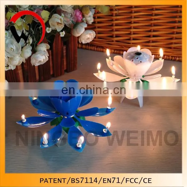Musical Flower Birthday Candle Lotus Candle