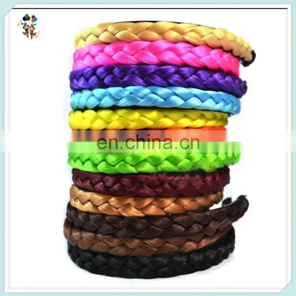 Girls Twist Braided Plait Hoop Colors Synthetic Hair Headband HPC-0121 photo-6