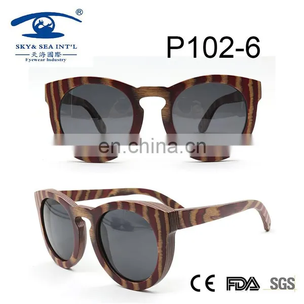 Smoke Lens Color Candy Wood Sunglasses
