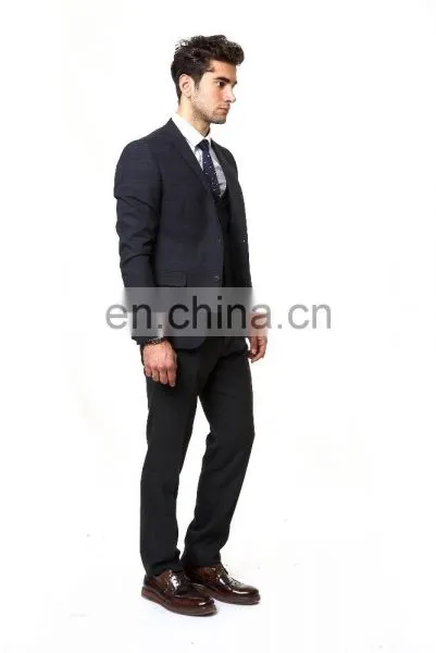 Wholesale Slim Fit 2 Button Men Suit (3 Pieces) photo-3