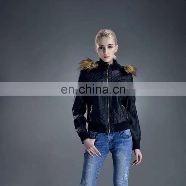 Wholesale Latest Sexy Design pu Leather Motorcycle Ladies Leather Jacket