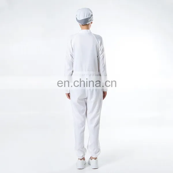 SANXIA White 100%Polyester Jumpsuit Food Factory Worker Wear photo-4