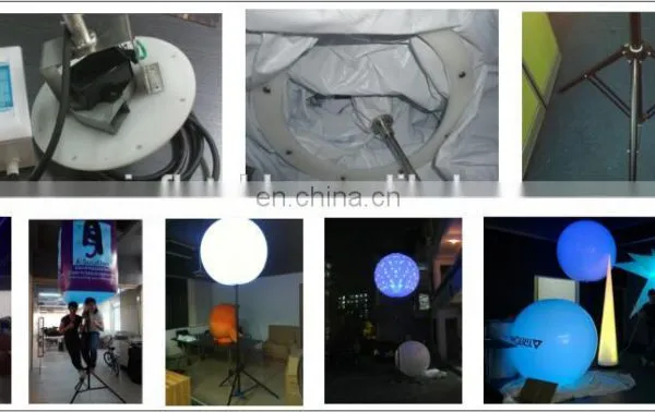 Hot! Inflatable Led Tripod Stand Lighting Balloon, Purple Advertising Lighting Balloon for Stage Decoration photo-2