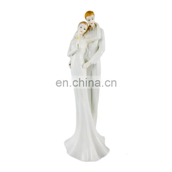 Poly Resin Craft Couple Statue for Wedding Decoration