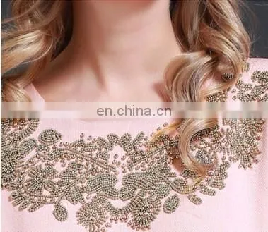 Pleated Short Dresses Beaded Chiffon Women Dresses Summer photo-5