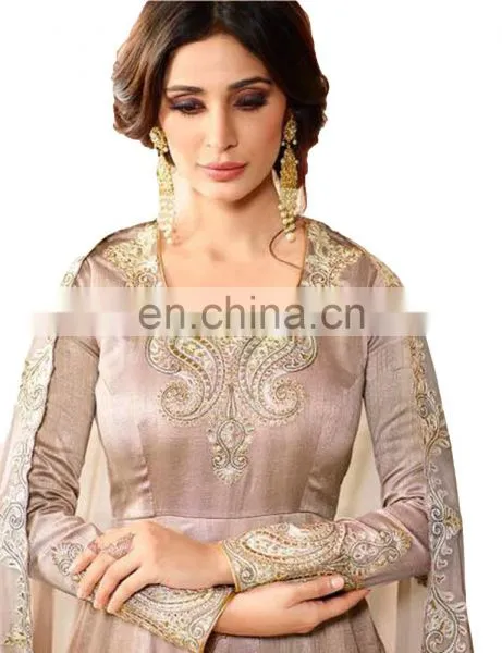 Stylish Casual Party Wear Anarkali Style Long Suits 2017 (Semi-Stitched) photo-2