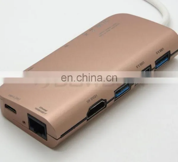 USB C Hub 8 in 1 Multi Port Adapter Type C Combo Hub for Macbook Pro photo-3