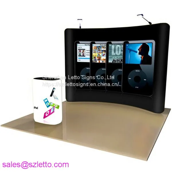 Custom Printed Advertising Equipment Aluminum Portable Tension Fabric Display photo-2