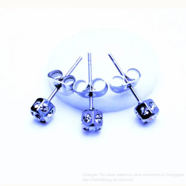 Amazon Hot Selling Stainless Steel Insert Diamond Earrings, Body Piercing Earrings Wholesale Manufacturers photo-3