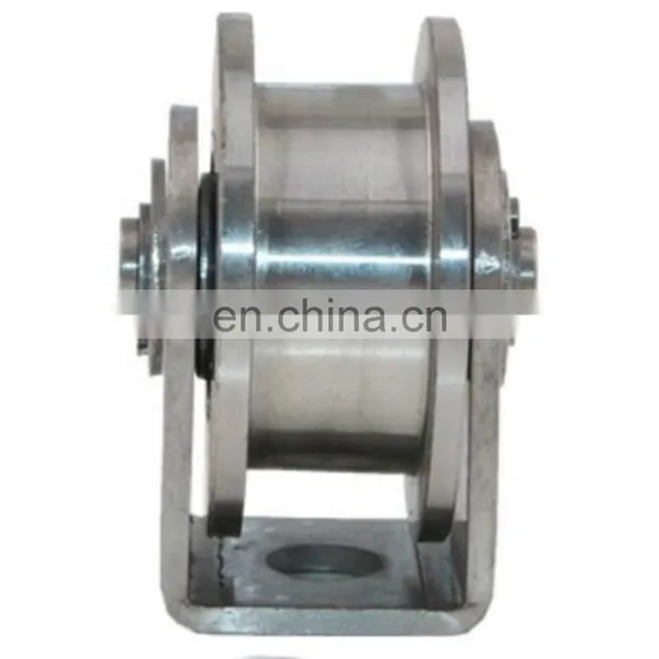 48*22mm 2Inch SUS304 U Groove Wheels Pulley Drawer Sliding Gate Castor Roller photo-4