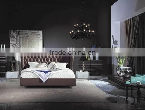 European Style Luxury Leather Bed/soft Bed photo-4