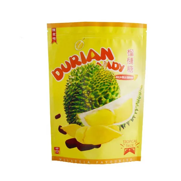 Moisture Resistant Zip Food Grade Resealable Aluminum Foil Dry Fruits Plastic Packaging Banana Jackfruit Papaya Mango Caramb Bag photo-4