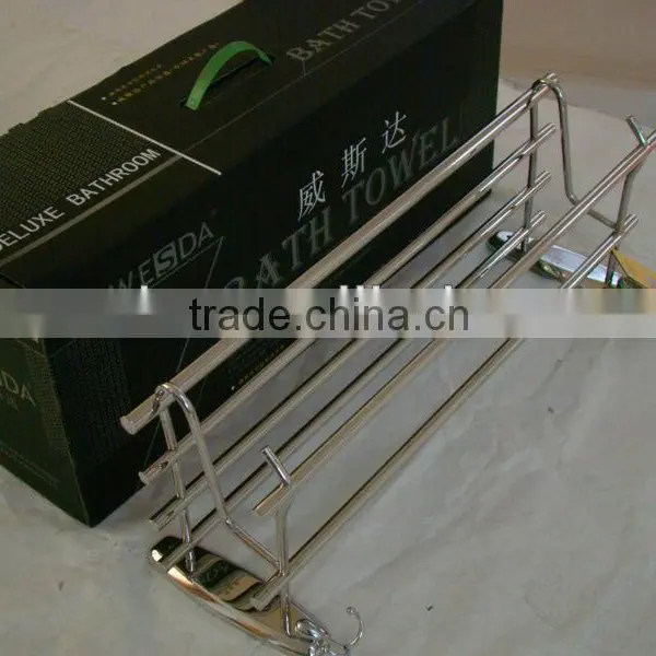 Wesda Bathroom Hardware Set Metal Bathroom Hotel Towel Shelf A081 photo-5