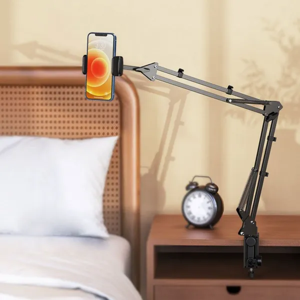 2022 New Arrival Flexible Bedside Desk Mount Clip Phone Bracket Holder Long Arm Bed Lazy Tablet Stand for IPad Smartphone photo-2