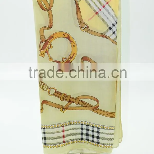2015 Latest Custom Women Printed Chiffon Scarf photo-2
