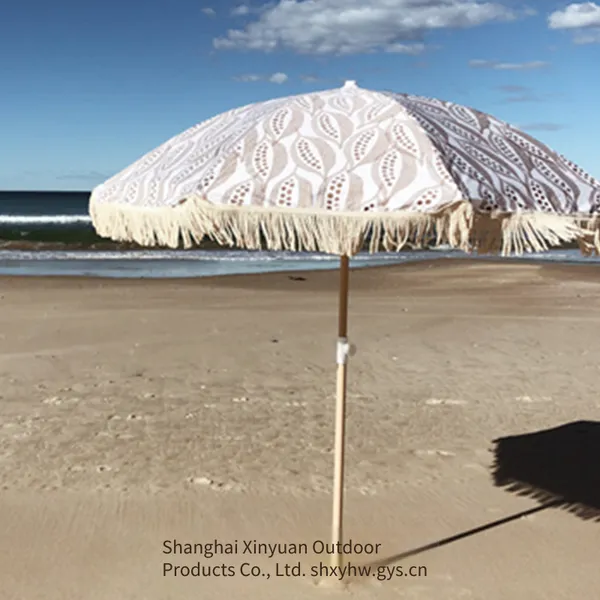 Garden Umbrellas Suitable for Beaches and Hotels. Lightweight Aluminum Alloy Beach Umbrellas, Sunshades With Cotton Tassels photo-5