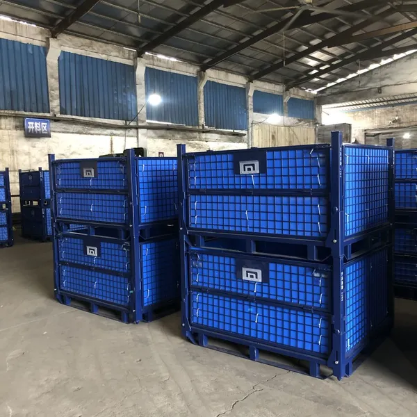 Heavy-Duty Stackable Storage Cage for Warehouse Organization