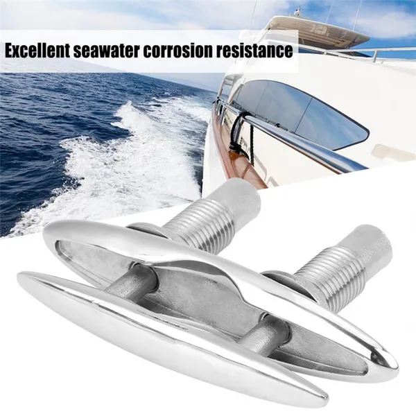Factory Outlet Marine Grade Stainless Steel Folding Cleat Stud Mount Pop up Cleat for Sailboat Hardware photo-2
