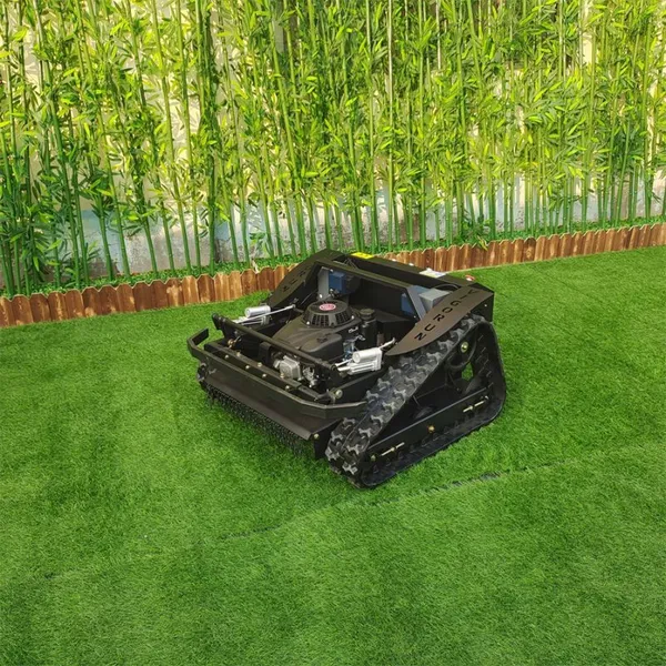 CE EPA Euro 5 Gasoline Engine Fast Weeding Tracked Remote Control Mowing Robot photo-5