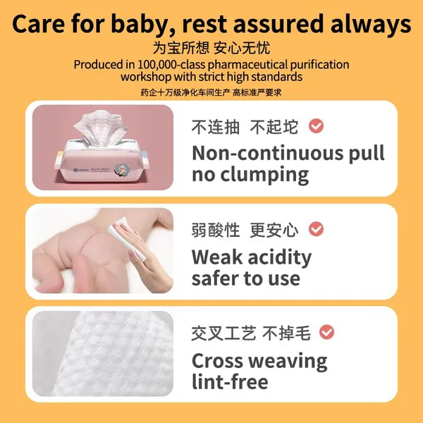 Baby Pure Water Wipes | Hypoallergenic, Thick & Large Size, Bulk Family Pack photo-4