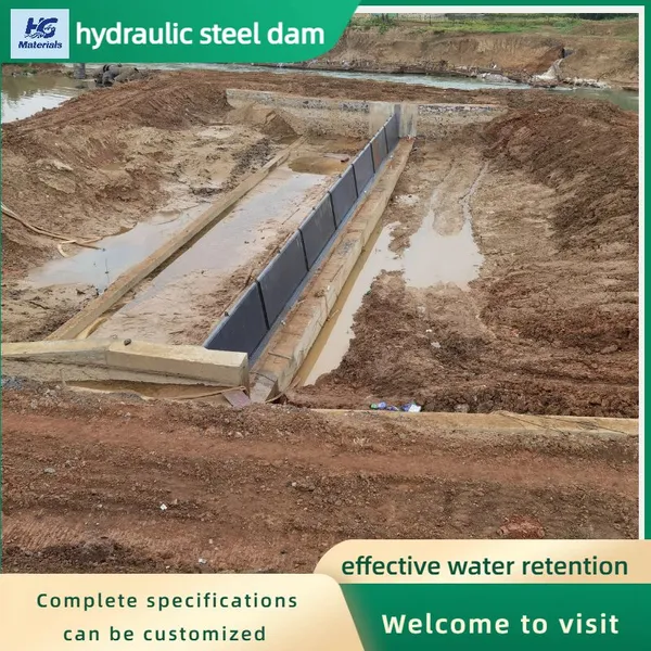 River Sediment Removal Hydraulic Flip Dam Adjustable Overflow Dam For River Channel Dredging Project photo-1